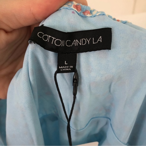 NWT Cotton Candy LA Blue Floral Dress - Picture 8 of 10